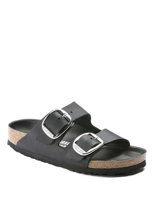 Birkenstock Siyah Kadın Deri Terlik ARIZONA BIG BUCKLE LEOI - Görsel 3