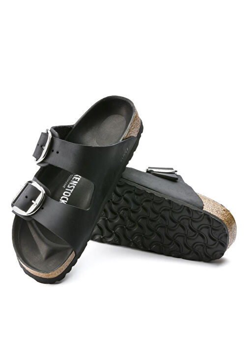 Birkenstock Siyah Kadın Deri Terlik ARIZONA BIG BUCKLE LEOI - Görsel 4