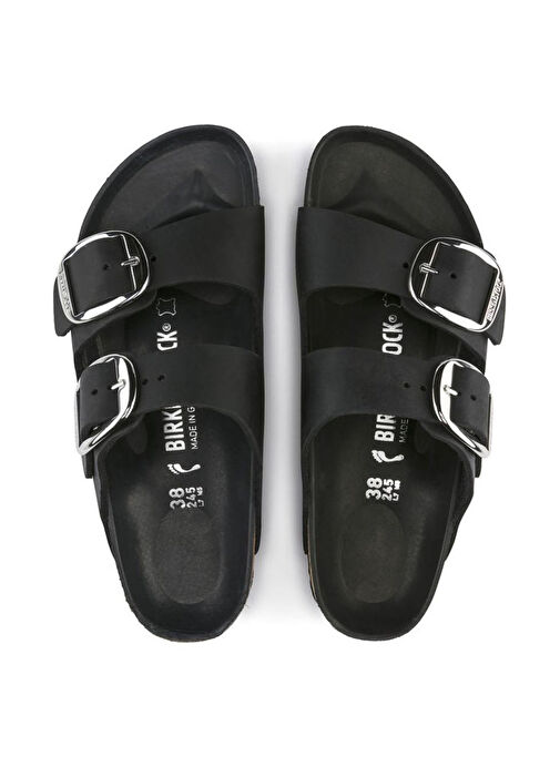 Birkenstock Siyah Kadın Deri Terlik ARIZONA BIG BUCKLE LEOI - Görsel 5