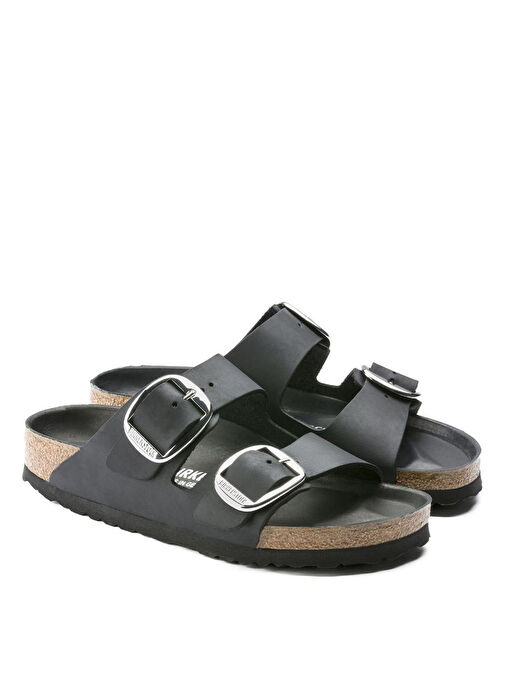 Birkenstock Siyah Kadın Deri Terlik ARIZONA BIG BUCKLE LEOI - Görsel 6