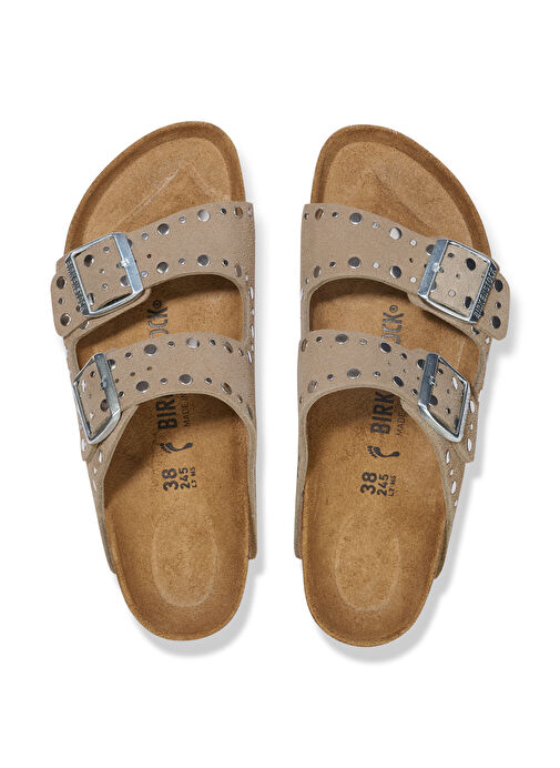 Birkenstock Kahverengi Kadın Deri Terlik ARIZONA VL RIVET - Görsel 4