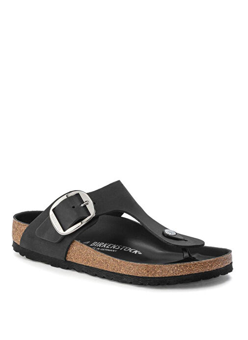 Birkenstock Siyah Kadın Deri Terlik GIZEH BIG BUCKLE LEOI - Görsel 3