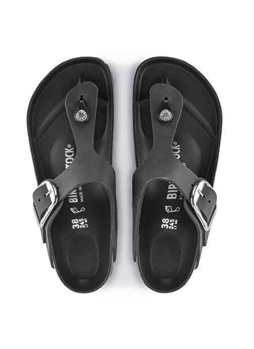Birkenstock Siyah Kadın Deri Terlik GIZEH BIG BUCKLE LEOI - Görsel 5