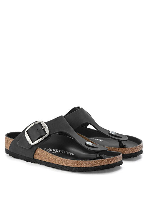 Birkenstock Siyah Kadın Deri Terlik GIZEH BIG BUCKLE LEOI - Görsel 6