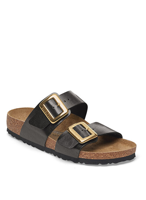 Birkenstock Siyah Kadın Deri Terlik SYDNEY CUSHION BUCKLE BF GRACEFUL - Görsel 3