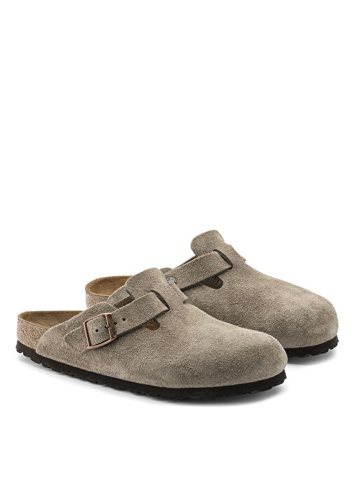 Birkenstock Gri Erkek Süet Terlik BOSTON VL - Görsel 5