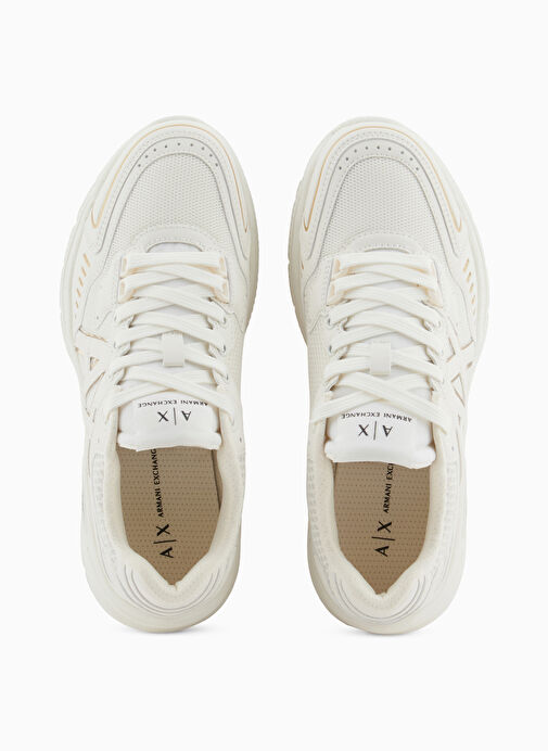 Armani Exchange Ekru Kadın Sneaker XDX195 - Görsel 4