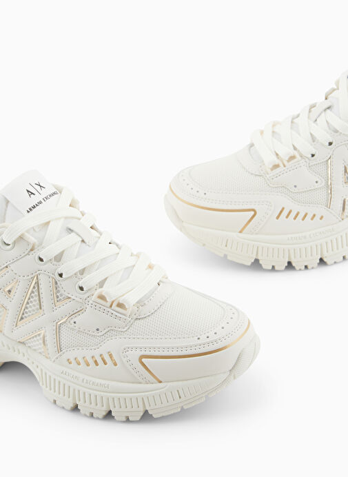 Armani Exchange Ekru Kadın Sneaker XDX195 - Görsel 5