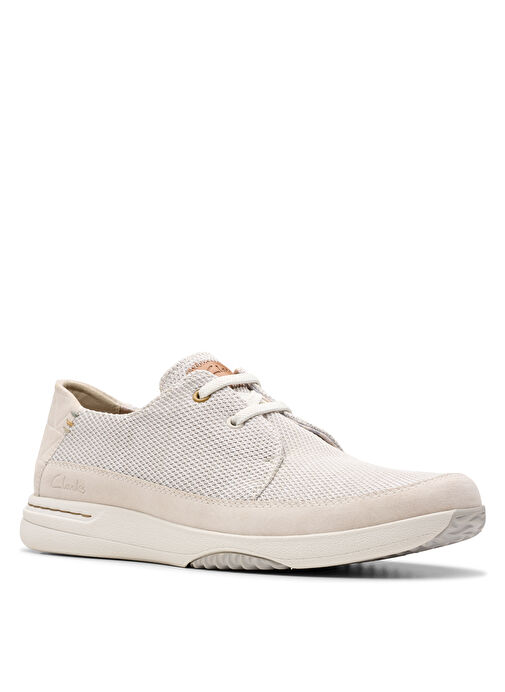 Clarks Beyaz Erkek Süet Günlük Ayakkabı Easeway Lace - Görsel 4