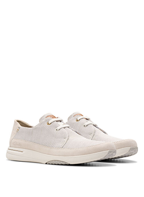 Clarks Beyaz Erkek Süet Günlük Ayakkabı Easeway Lace - Görsel 5
