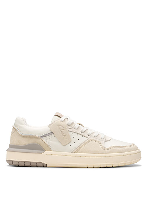 Clarks Beyaz Erkek Süet Sneaker Courtlite2 Lo - Görsel 2