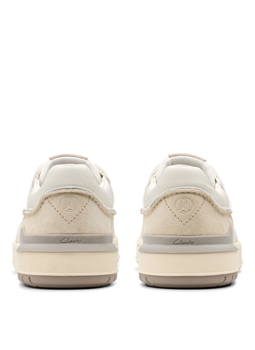 Clarks Beyaz Erkek Süet Sneaker Courtlite2 Lo - Görsel 7