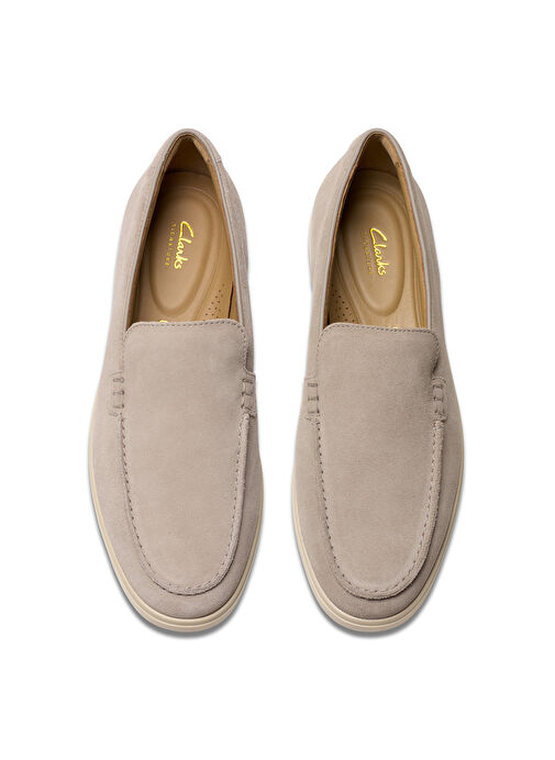 Clarks Gri Erkek Süet Günlük Ayakkabı Torford Easy Dark - Görsel 6