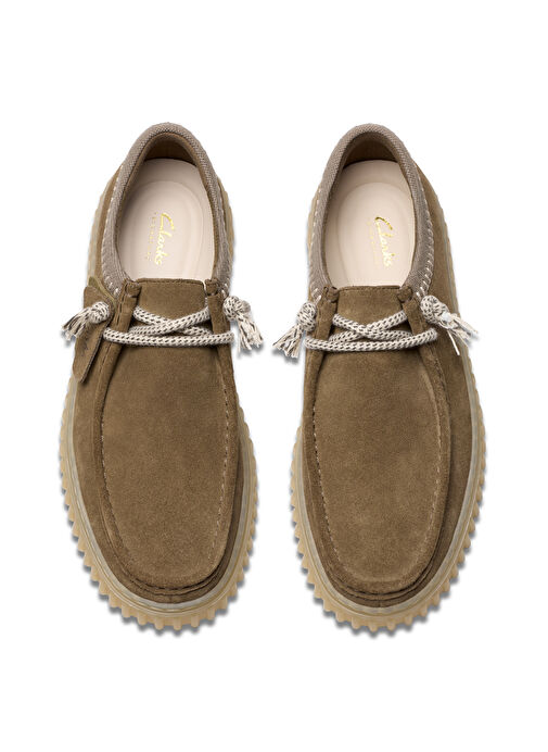 Clarks Haki Erkek Süet Günlük Ayakkabı Torhill Lo - Görsel 6