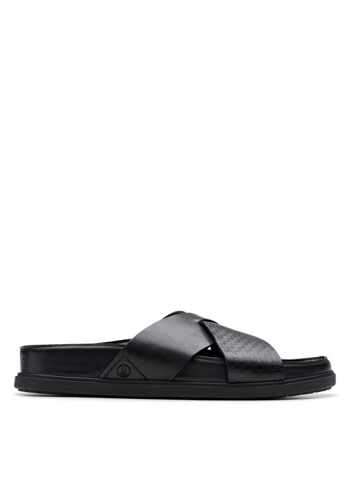 Clarks Siyah Erkek Deri Terlik Torford Cross - Görsel 2