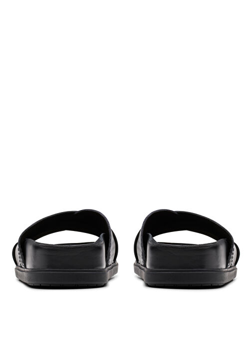 Clarks Siyah Erkek Deri Terlik Torford Cross - Görsel 7