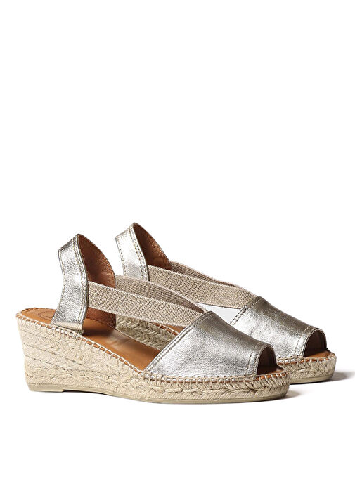 Toni Pons Platin Kadın Deri Sandalet 1TONW2020082 - Görsel 3