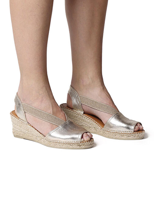 Toni Pons Platin Kadın Deri Sandalet 1TONW2020082 - Görsel 5