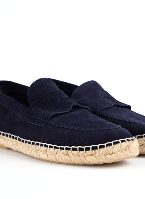Abarca Lacivert Erkek Deri Espadril MOCASIN - Görsel 6