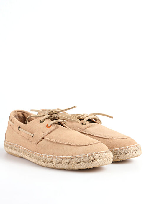 Abarca Bej Erkek Deri Espadril NAUTICO - Görsel 3