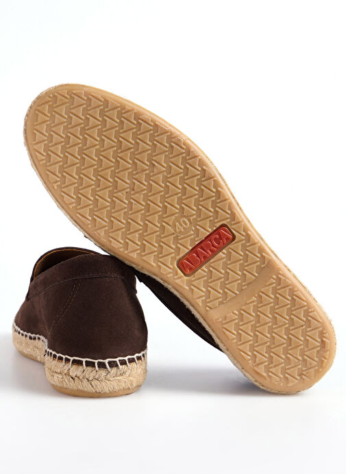 Abarca Kahverengi Erkek Deri Espadril MOCASIN LISO - Görsel 5