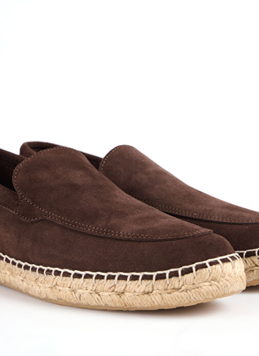 Abarca Kahverengi Erkek Deri Espadril MOCASIN LISO - Görsel 6