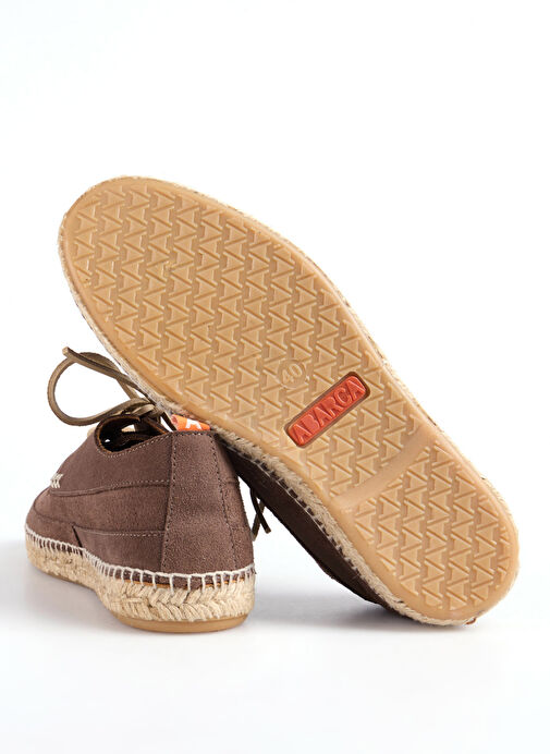 Abarca Gri Erkek Deri Espadril BLUCHER INGLES - Görsel 5