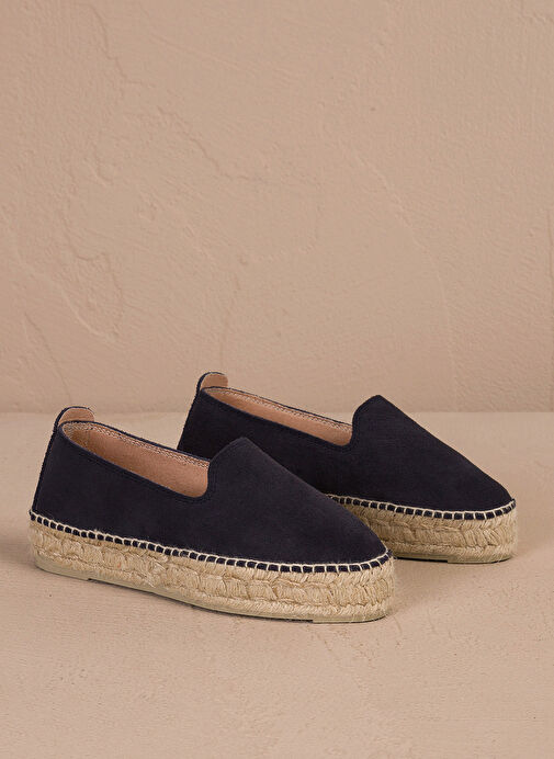 Manebi Lacivert Kadın Deri Espadril K 1.5 D0 - Görsel 2