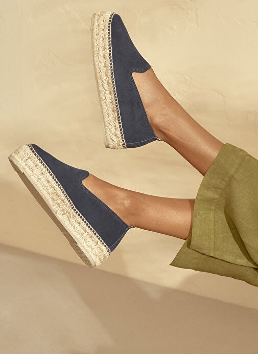 Manebi Lacivert Kadın Deri Espadril K 1.5 D0 - Görsel 4