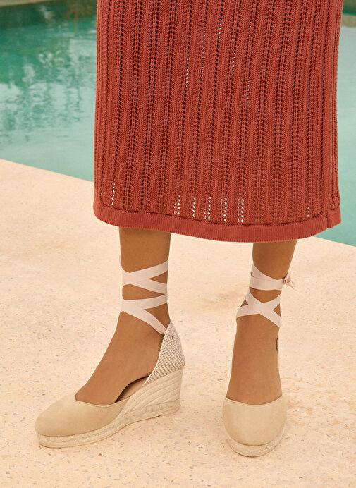 Manebi Bej Kadın Deri Espadril 1.1 WL - Görsel 4