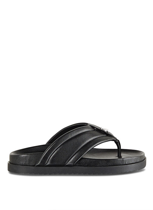 Patrizia Pepe Siyah Kadın Deri Plaj Terliği 2X0037L026K216 - Görsel 2