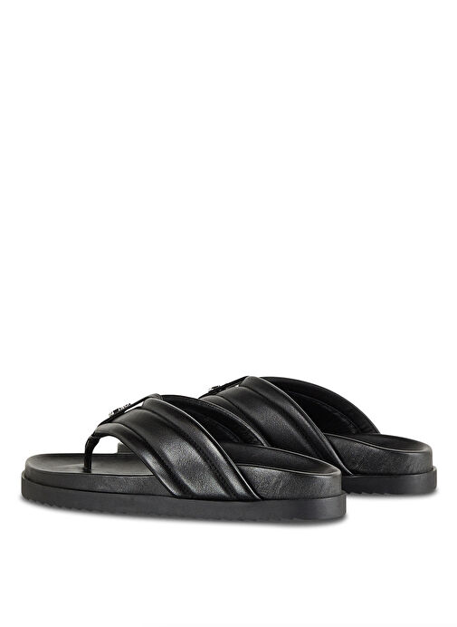 Patrizia Pepe Siyah Kadın Deri Plaj Terliği 2X0037L026K216 - Görsel 3