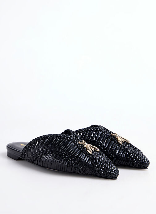 Patrizia Pepe Siyah Kadın Deri Espadril 2Z0018L109K103 - Görsel 3