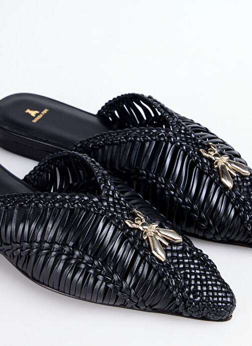 Patrizia Pepe Siyah Kadın Deri Espadril 2Z0018L109K103 - Görsel 6
