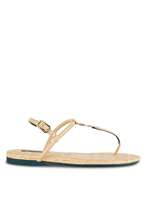 Patrizia Pepe Bej Kadın Deri Sandalet 8X0020L048B824 - Görsel 2