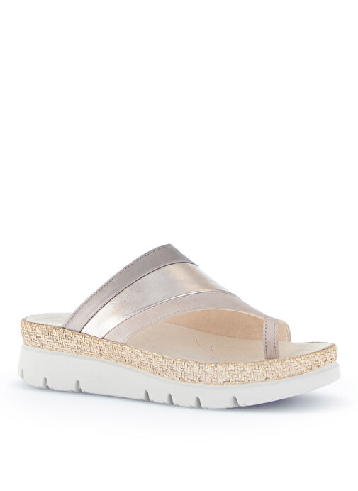 Gabor Bej Kadın Süet + Deri Terlik 63.722.12 - Görsel 3