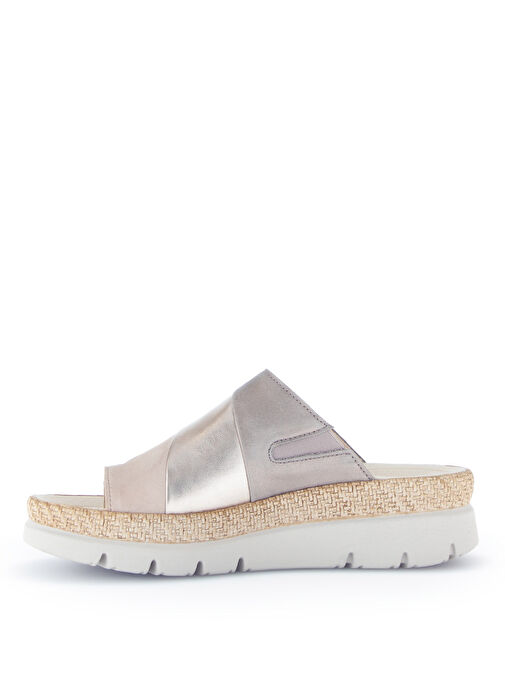 Gabor Bej Kadın Süet + Deri Terlik 63.722.12 - Görsel 4