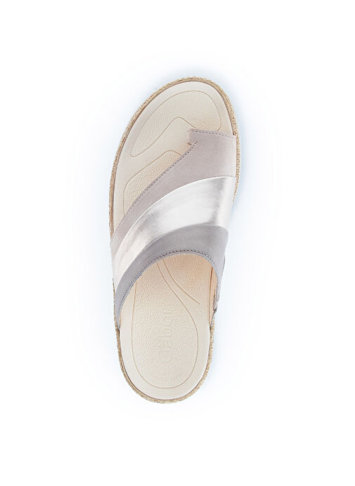 Gabor Bej Kadın Süet + Deri Terlik 63.722.12 - Görsel 5