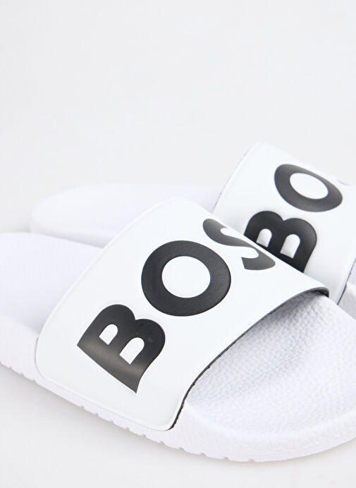 BOSS Beyaz Erkek Plaj Terliği Aryeh - Görsel 6