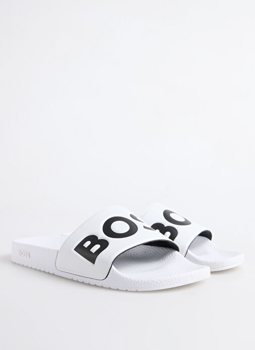 BOSS Beyaz Erkek Plaj Terliği Aryeh - Görsel 3