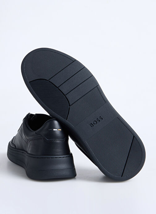 BOSS Siyah Erkek Deri Sneaker Baltimore - Görsel 5