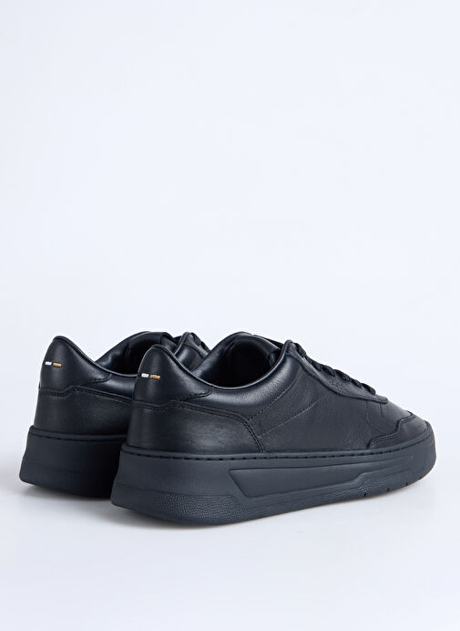 BOSS Siyah Erkek Deri Sneaker Baltimore - Görsel 4