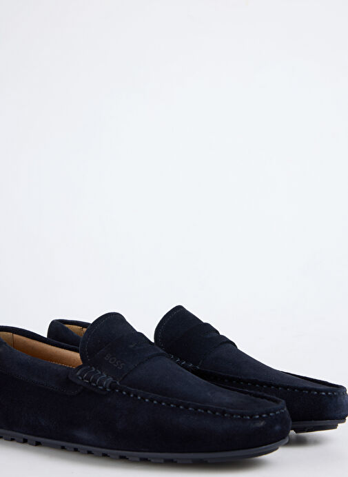 BOSS Lacivert Erkek Deri Günlük Ayakkabı Noel - Görsel 6