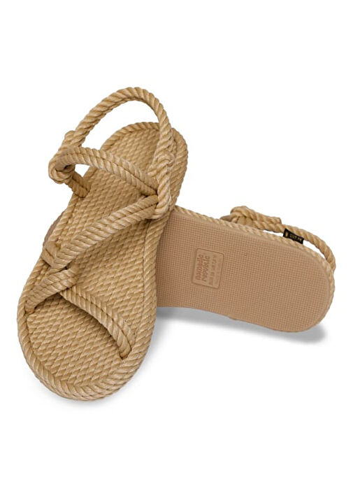 Nomadic Republic Bej Kadın Sandalet MYK.0012.K.T - Görsel 4