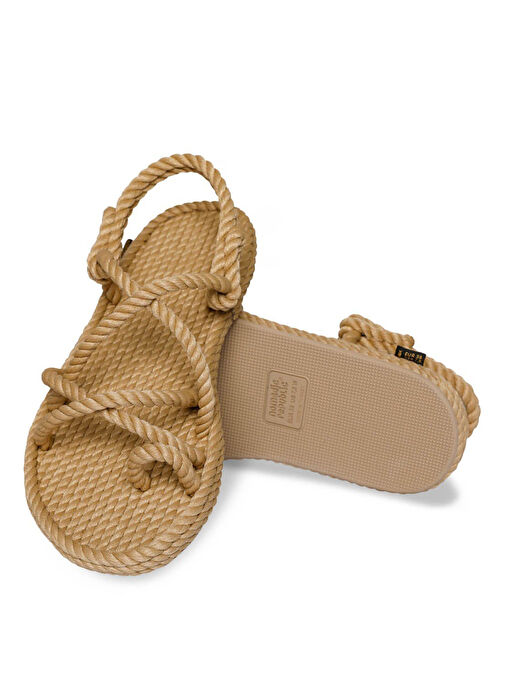 Nomadic Republic Bej Kadın Sandalet IBZ.0012.K.T - Görsel 5