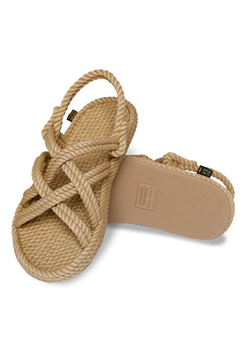 Nomadic Republic Bej Kadın Sandalet BOD.0012.K.T - Görsel 5