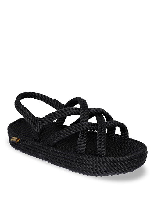 Nomadic Republic Siyah Kadın Sandalet BOD.0020.P - Görsel 2