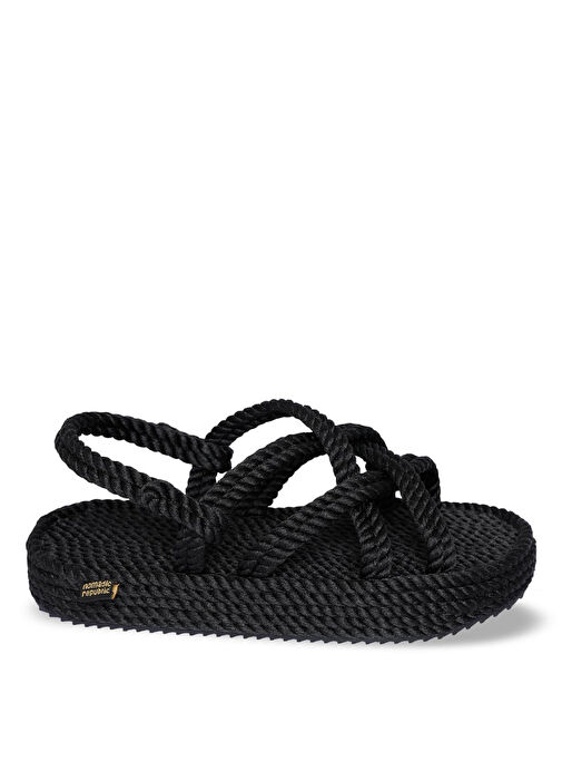 Nomadic Republic Siyah Kadın Sandalet BOD.0020.P - Görsel 3