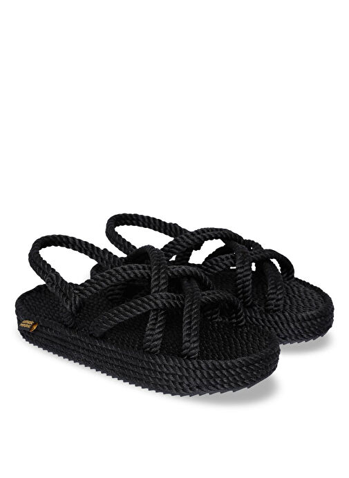 Nomadic Republic Siyah Kadın Sandalet BOD.0020.P - Görsel 4
