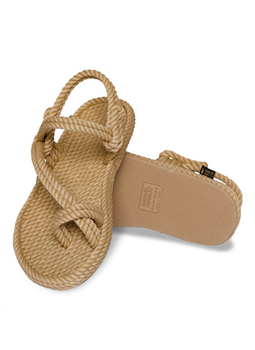 Nomadic Republic Bej Kadın Sandalet HAW.0012.K.T - Görsel 5